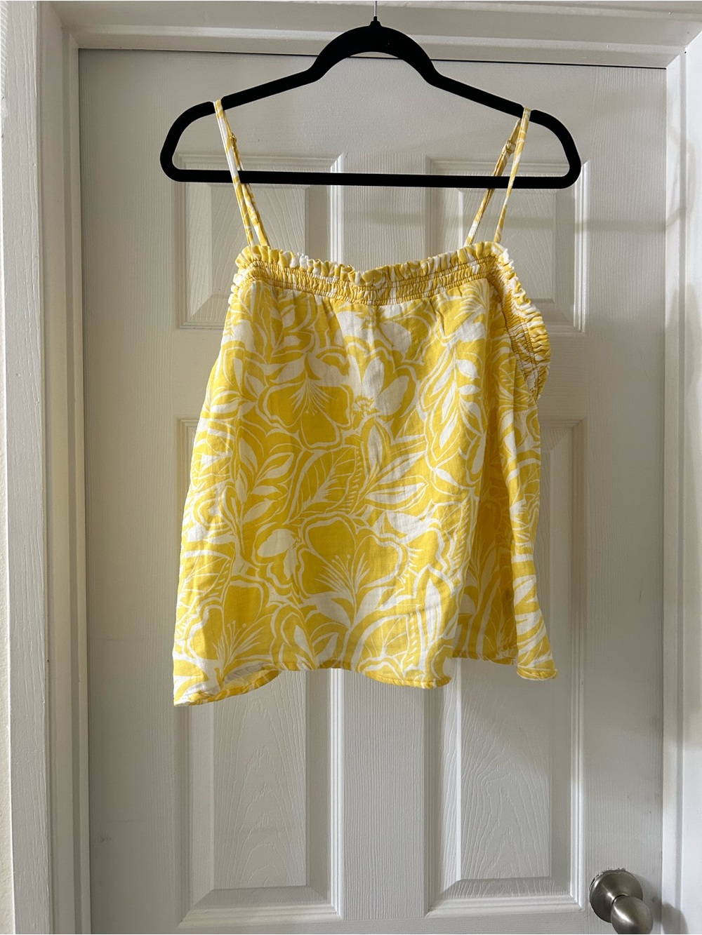 Old Navy Yellow Floral Camisole with Thin Straps